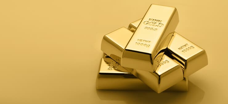 Fine gold bars